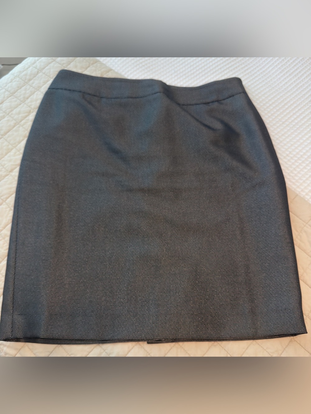 Classic Black/Silver Pencil Skirt - Sleek Office Style